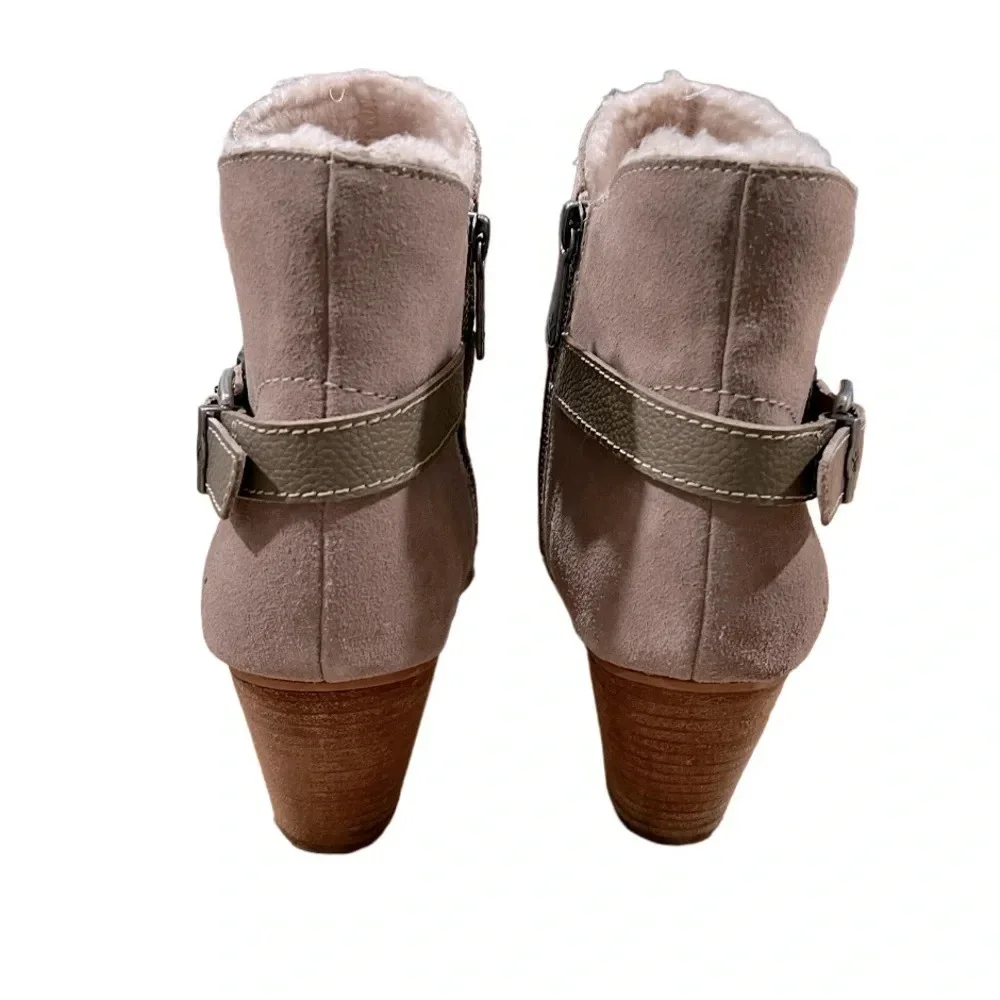 Emu Australia Sturt Leather Merino Wool Buckle Ankle Booties Size 9